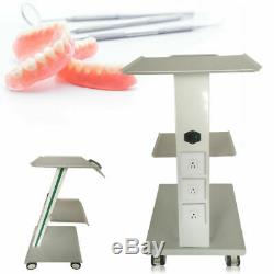 Dental Mobile Trolley Medical Cart Salon Equipment Three Layers with Foot Brake