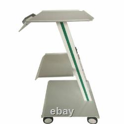 Dental Mobile Trolley Medical Tool Cart Three Layers with Foot Brake Trolley Cart