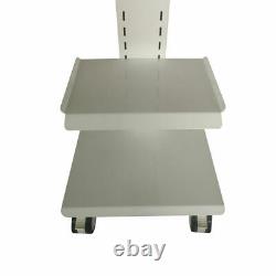 Dental Mobile Trolley Medical Tool Cart Three Layers with Foot Brake Trolley Cart