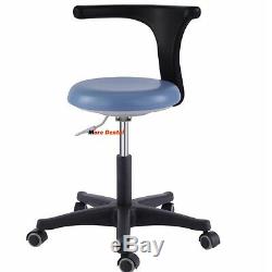 Dental Office Stools Assistant's Stools Medical Adjustable Mobile Chair PU Blue