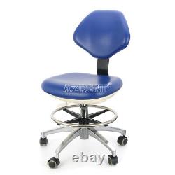Dental PU Leather Mobile Chair Doctor Nurse Adjust Height Medical Backrest Silla