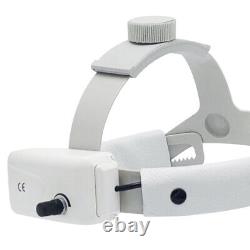 Dental Portable Magnifier Surgical Medical Binocular Loupes LED Head Light lamp