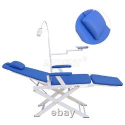 Dental Portable Medical Exam Folding Chair+ LED Light Nurse Swivel Mobile Silla