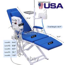 Dental Portable Medical Folding Chair Set +Turbine Unit+LED Lamp +Weak Suction