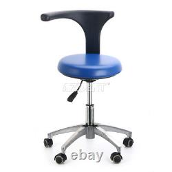 Dental Rolling Stool Mobile Medical Adjustable Dentist Chair PU 360° Rotation
