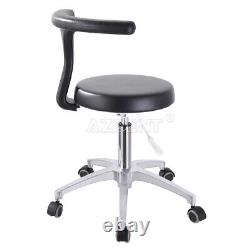 Dental Stool Doctor Assistant Mobile Chair Hard Leather Medical Saddle Silla