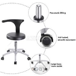 Dental Stool Doctor Assistant Mobile Chair Hard Leather Medical Saddle Silla