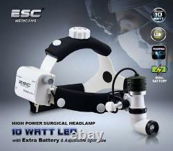Dental Surgical Headlight ENT Medical Headlamp LED 10 Watt Wireless Rechargeable