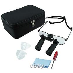 Dental Surgical Medical Binocular Magnifier Loupe 6X with Dentistry LED Head Light