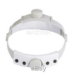 Dental Surgical Medical Headband Binocular Loupes with LED Light 3.5X-R White