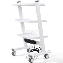 Dental Trolley Mobile Medical Tool Cart Three Layer Serving /Folding Chair