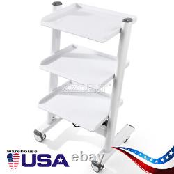 Dental Trolley Mobile Medical Tool Cart Three Layer Serving /Folding Chair
