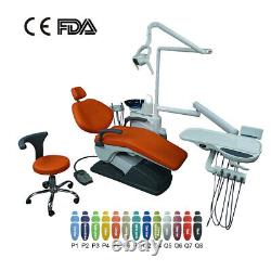 Dental Unit Chair PU Leather Computer Controlled DC Motor + Doctor Stool FDA CE
