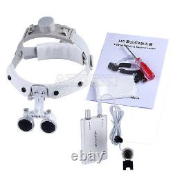 Headband 3.5 X Dental Surgical Medical Binocular Loupes + Portable LED Headlight