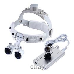 Headband 3.5 X Dental Surgical Medical Binocular Loupes + Portable LED Headlight