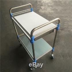 Hospital/Clinic Yes Medical Dental Lab Cart Trolley Stainless Steel Two Layers