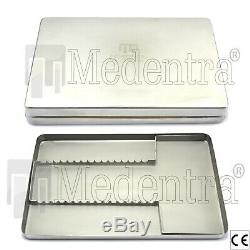 MEDENTRA Stainless Steel Box tray for Instruments Set Up Dental Surgical Lab New