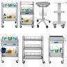 Medical Cart Hospital Stainless Steel Three Layers Serving Dental Lab Trolley Fb