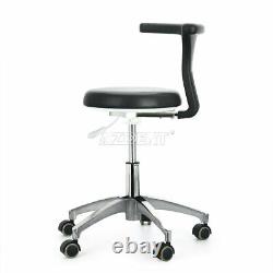 Medical Dental Chair Doctor Assistant Mobile Stool Adjustable PU Leather
