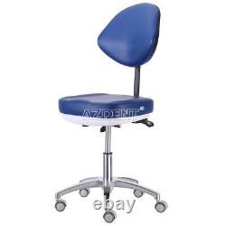Medical Dental Dentist Stool Adjustable Rolling Chair 5 Wheels PU Leather