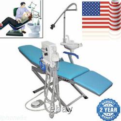 Medical Dental Folding Chair Set +Handpiece Turbine Unit+LED Light+Weak Suction