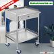 Medical Dental Lab Cart Trolley Stainless Steel Two Layer Drawer Hospital/clinic
