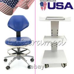 Medical Dental Trolley Built-in Socket Cart / Doctor Stool Mobile Chair