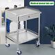 Medical Trolley Stainless Steel Cart Dental Lab Mobile Rolling Cart Withdrawer New