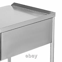 Medical Trolley Stainless Steel Cart Dental Lab Mobile Rolling Cart withDrawer New