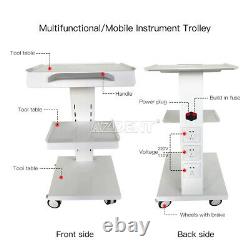 Metal Built-in Socket Tool Cart Mobile Cart Trolley Medical Dental Trolley Lab