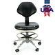 Mobile Dental Medical Chair Stool Adjustable Black Backrest Pu Office Ergonomic