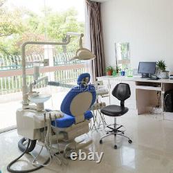 Mobile Dental Medical Chair Stool Adjustable Black Backrest PU Office Ergonomic