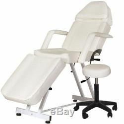 NEW ADJUSTABLE PORTABLE MEDICAL DENTAL CHAIR WithSTOOL COMBINATION WHITE
