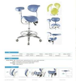 NEW Dental Deluxe Mobile Saddle Seat Chair Medical Assistant Doctor Stools QY-1