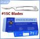 New #15c Carbon Steel Sterile Surgical Scalpel Blades Dental Medical Instruments