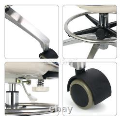 PU Leather Dental Medical Doctor Assistant Stool Adjustable Mobile Rolling Chair