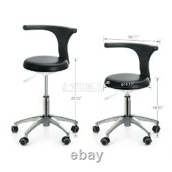 PU Leather Dental Medical Doctor's Stool Adjustable Mobile Chair 360°Rotation