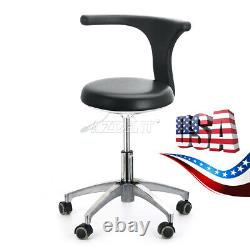 PU Leather Dental Medical Stool Assistant Mobile Chair Adjustable 360°Rotation