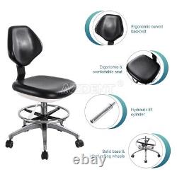 PU Leather Dental Medical Stool Doctor Assistant Stool Mobile Chair Adjustable