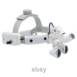 Portable 3.5X Dental Magnifier Surgical LED Head Light Medical Binocular Loupes