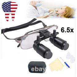 Portable 6.5X Dental Loupes Surgical Medical Binocular Magnifier Glasses New