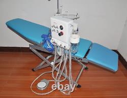 Portable Dental Folding Chair With LED Light Turbine Unit Medical Equipment new