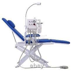 Portable Dental Folding Chair with Air Turbine Unit LED Oral Light Lamp 4H Medic