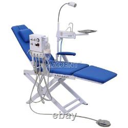 Portable Dental Folding Chair with Air Turbine Unit LED Oral Light Lamp 4H Medic
