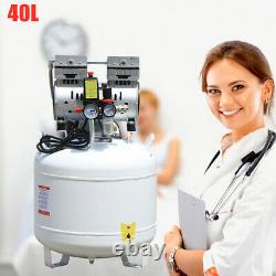 Portable Dental Medical Air Compressor Silent Noiseless Oil Free Oilless 8PSI US