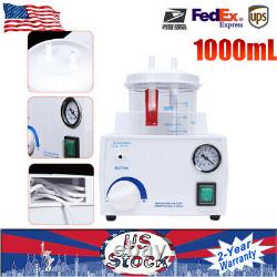 Portable Dental Medical Emergency Vacuum Phlegm Suction Unit Electric 1000mL US