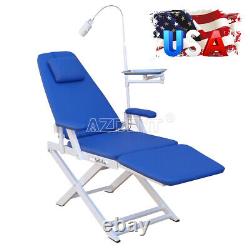 Portable Dental Medical Folding Chair With Rechargeable LED Light +Working Stool