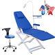 Portable Dental Medical Folding Chair With Rechargeable Led Light +working Stool