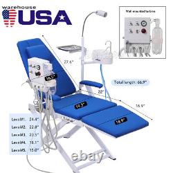 Portable Dental Mobile Chair Turbine Unit 4Hole + LED Light lamp Medical Silla
