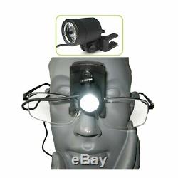 Portable LED Head Light Lab Lamp Dental Surgical Medical Binocular Loupe with Clip